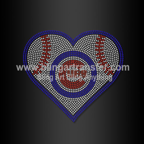 Bling Rhinestone Chicago Cubs Transfer Motif for Shirts