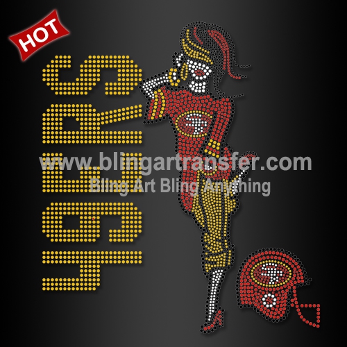 Instant Download Rhinestone Template Football 49ers 