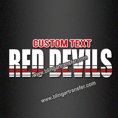 Custom Red Devils Heat Transfers