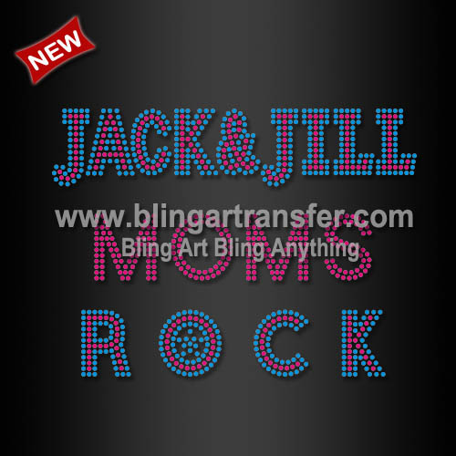 Crystal Jackandjill Mom Rock Rhinestone Transfer Blingartransfer